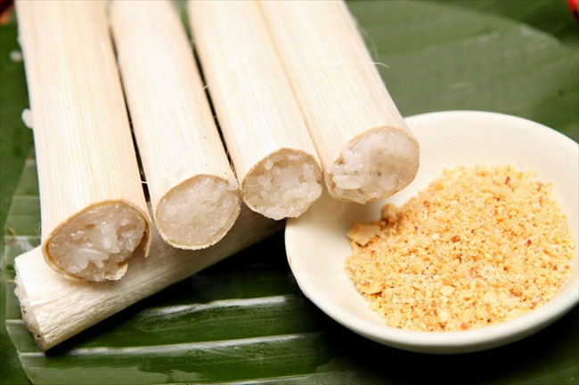 Cơm lam làm từ gạo Tú Lệ